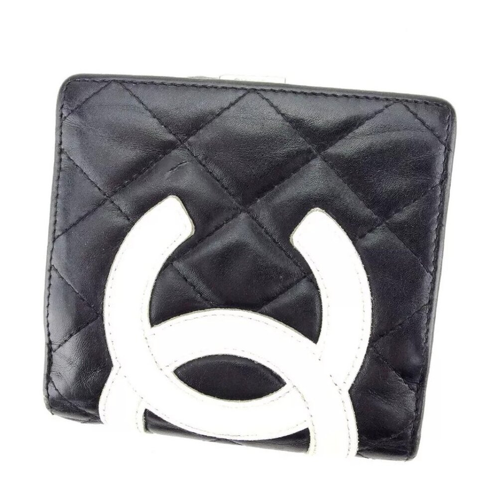 Chanel purses Kanbonrain Black White White Pink Ladies Authentic